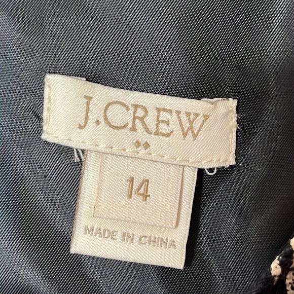 J Crew Womens Dress Shift Cotton Black White Sleeveless Lined 14 PLUS SIZE - Picture 2 of 7